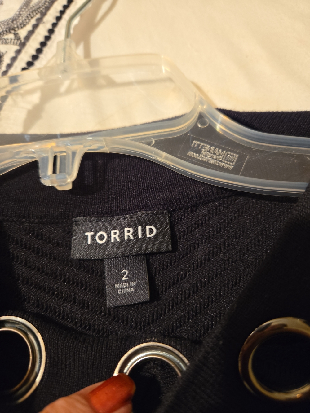 torrid Black Long-Sleeve Midi Dress with Grommet Detail - Picture 4 of 6